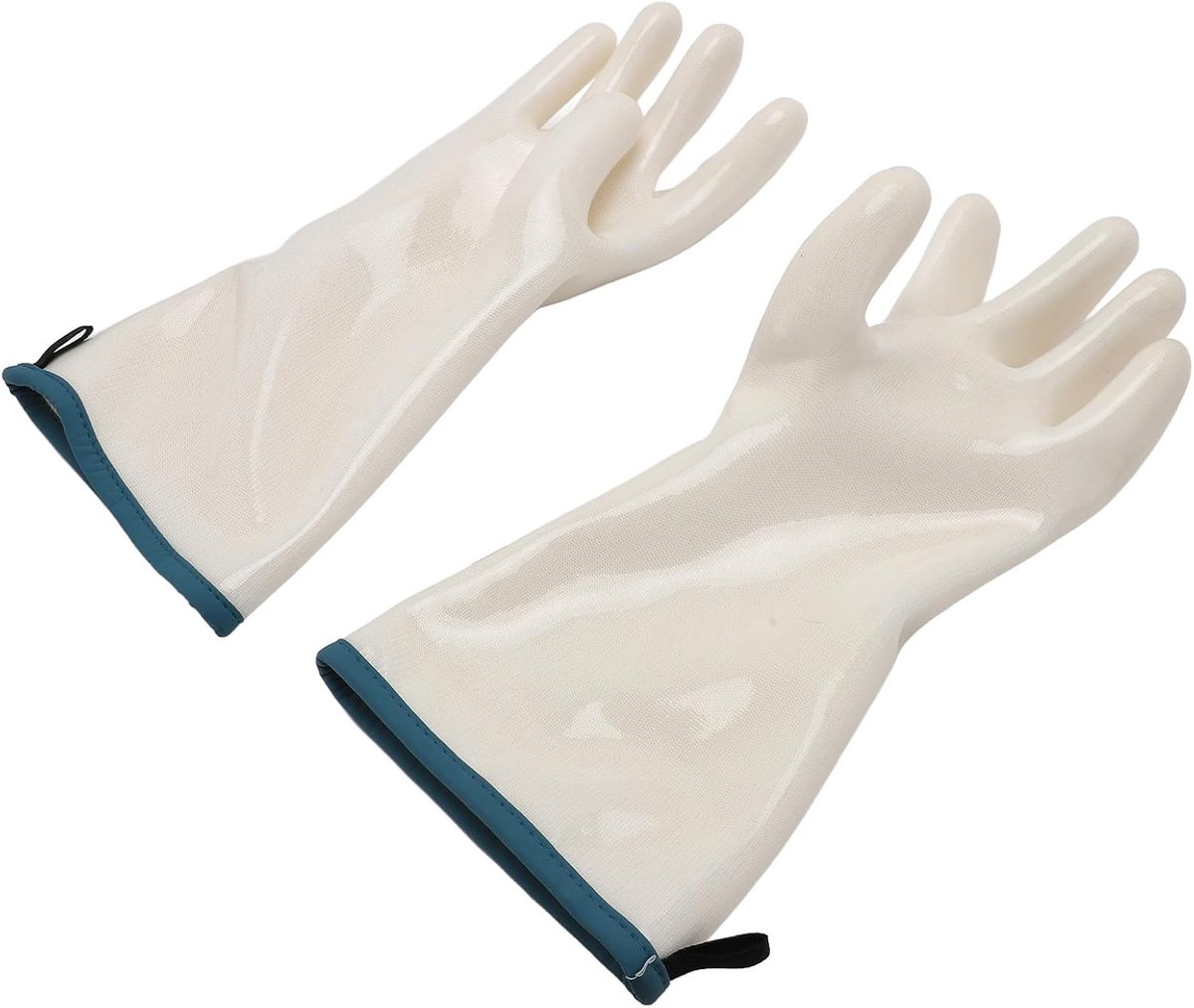 SnelShoppen - Silicone Ovenhandschoenen 932℉ Hittebestendig Antikleef Lange BBQ Handschoenen Zachte Voering Silicone Ovenwant voor Koken Bakken (M)