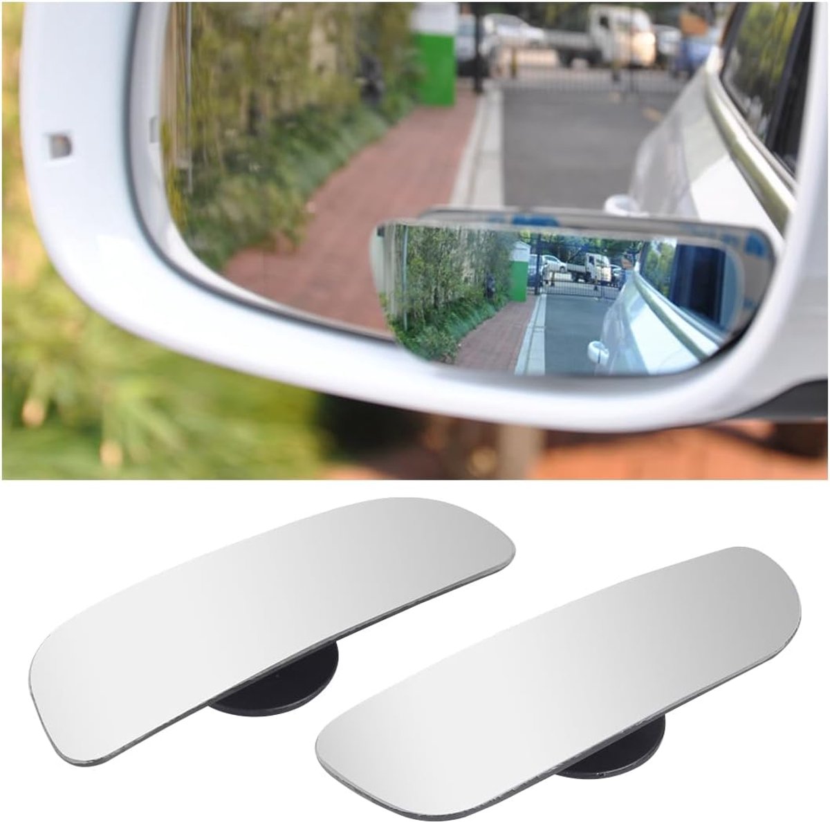 SnelShoppen - 2 Stuks Dode Hoek Spiegels, Achteruitkijkspiegel voor Veilig Rijden, 360 Graden Verstelbare Dode Hoek Spiegels voor Auto, Universeel, Wa