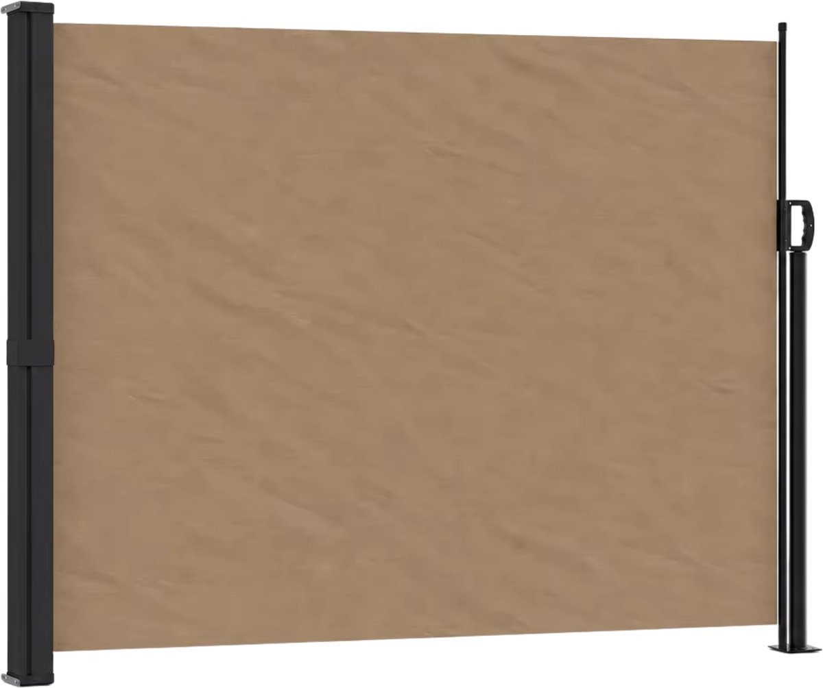 Zijluifel Uittrekbaar 160x300 cm – Weerbestendig Buiten Scherm met Roestvrijstalen Fittingen - Taupe