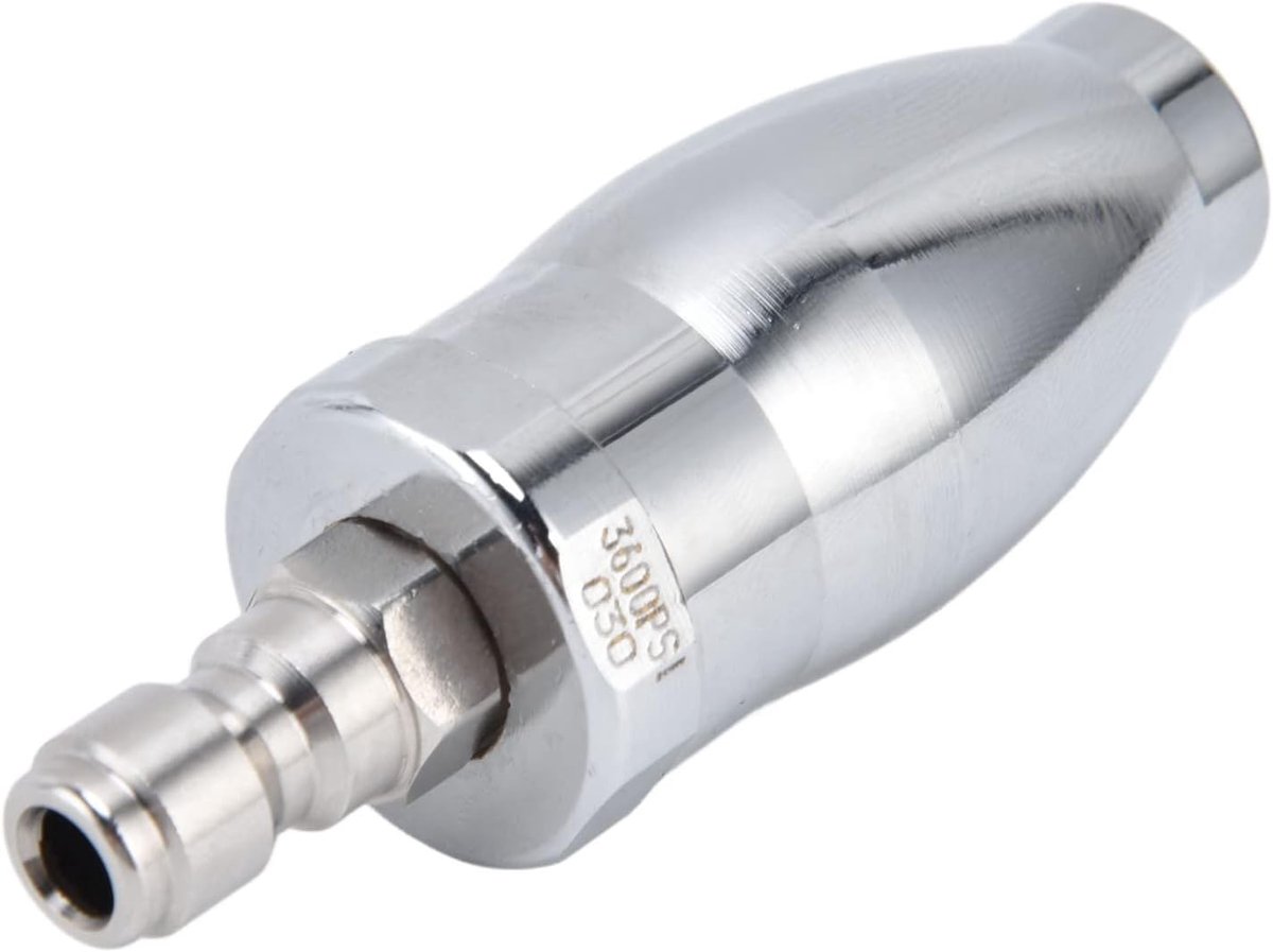 SnelShoppen - Hoge Druk Rotary Turbo Spuitmond, 1/4 Inch Snelsluiting, RVS, 3600 PSI, Voor Hogedrukreinigers, Effectieve Reiniging, Breed Toepasbaar