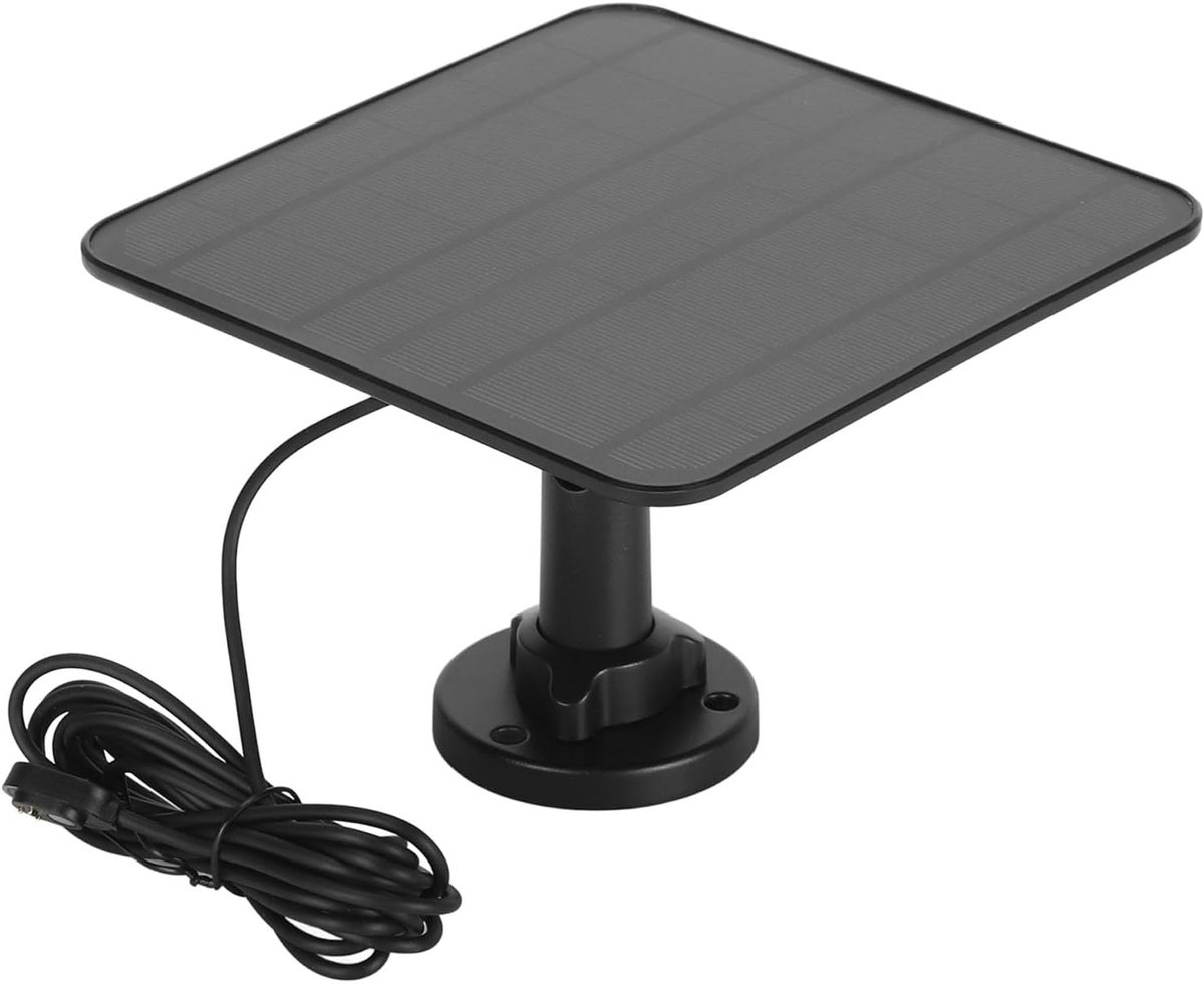 SnelShoppen - Solar Paneel Oplader 12W IP65 Waterdicht Magnetisch Voor Arlo Pro 3 Pro 4 Ultra 2 Go2, Met Verstelbare Houder Voor Beveiligingscamera (Z
