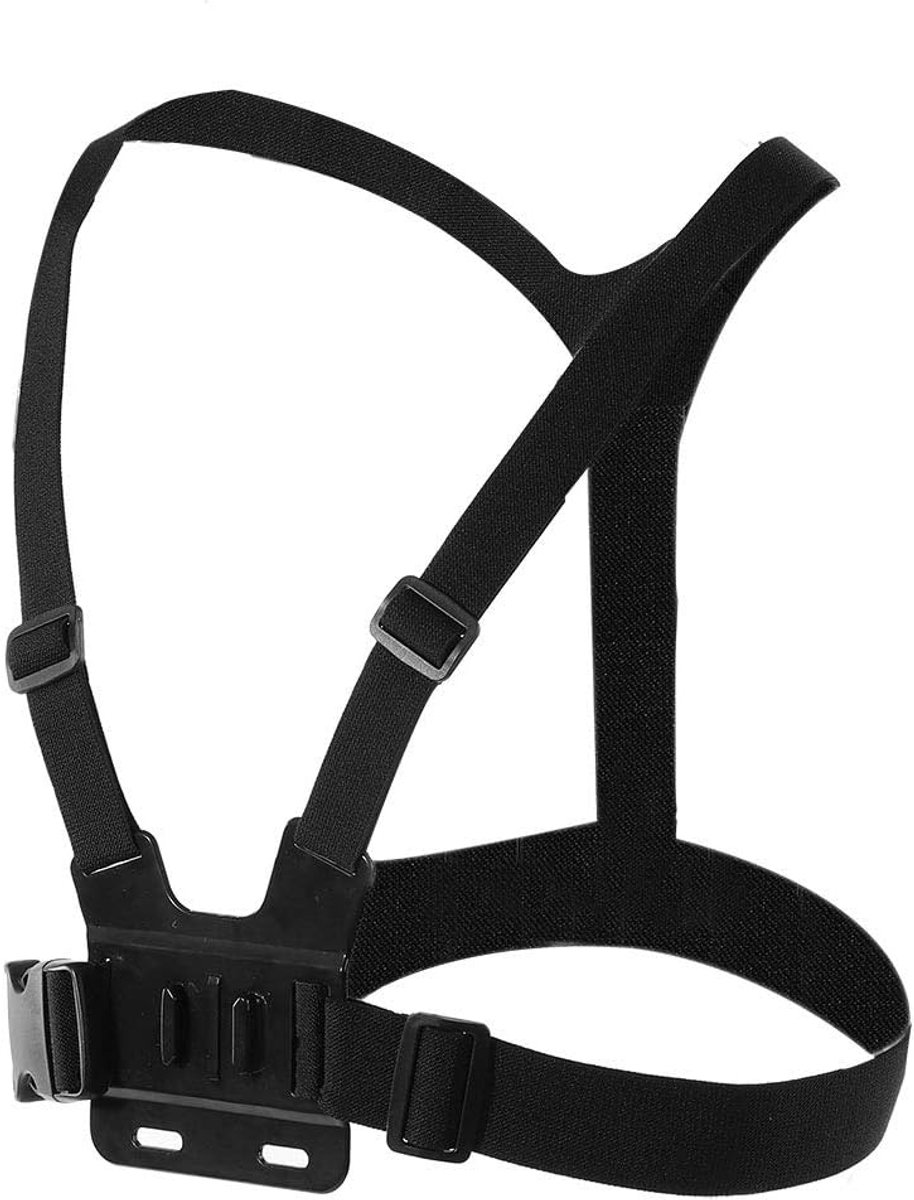 SnelShoppen - Verstelbare Schouder Harness voor Actiecamera's - Ergonomische Borstband met J-haak en Duwschroef - Comfortabel en Handenvrij voor Avont