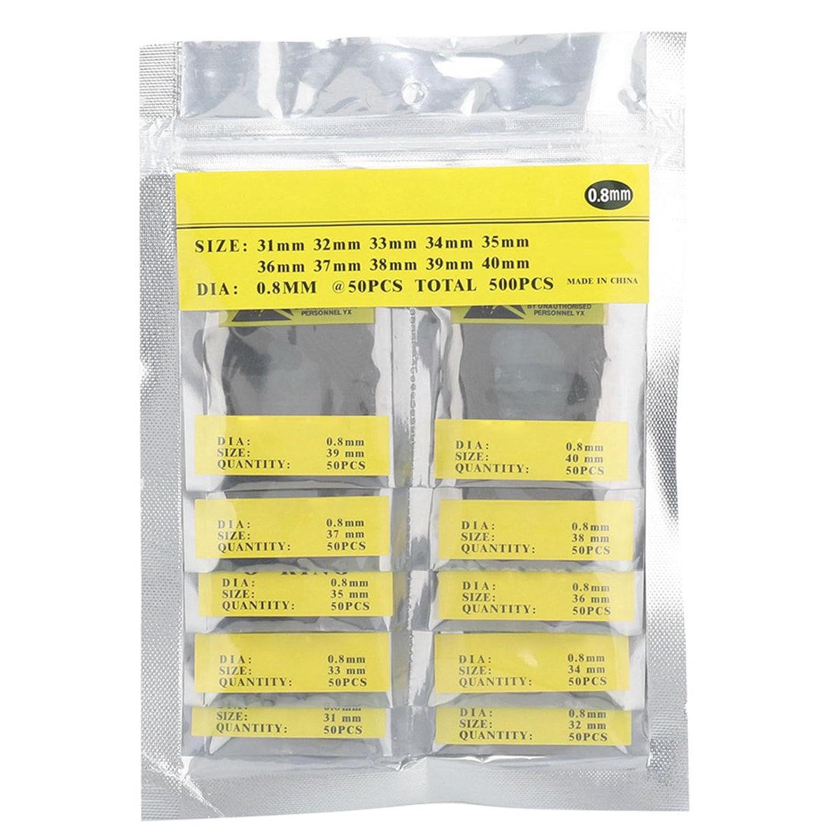 SnelShoppen - O-ring rubber gasket voor horloge reparatie, 500 stuks, waterdicht, flexibel en slijtvast, ideaal voor horlogemakers en horloge reparate