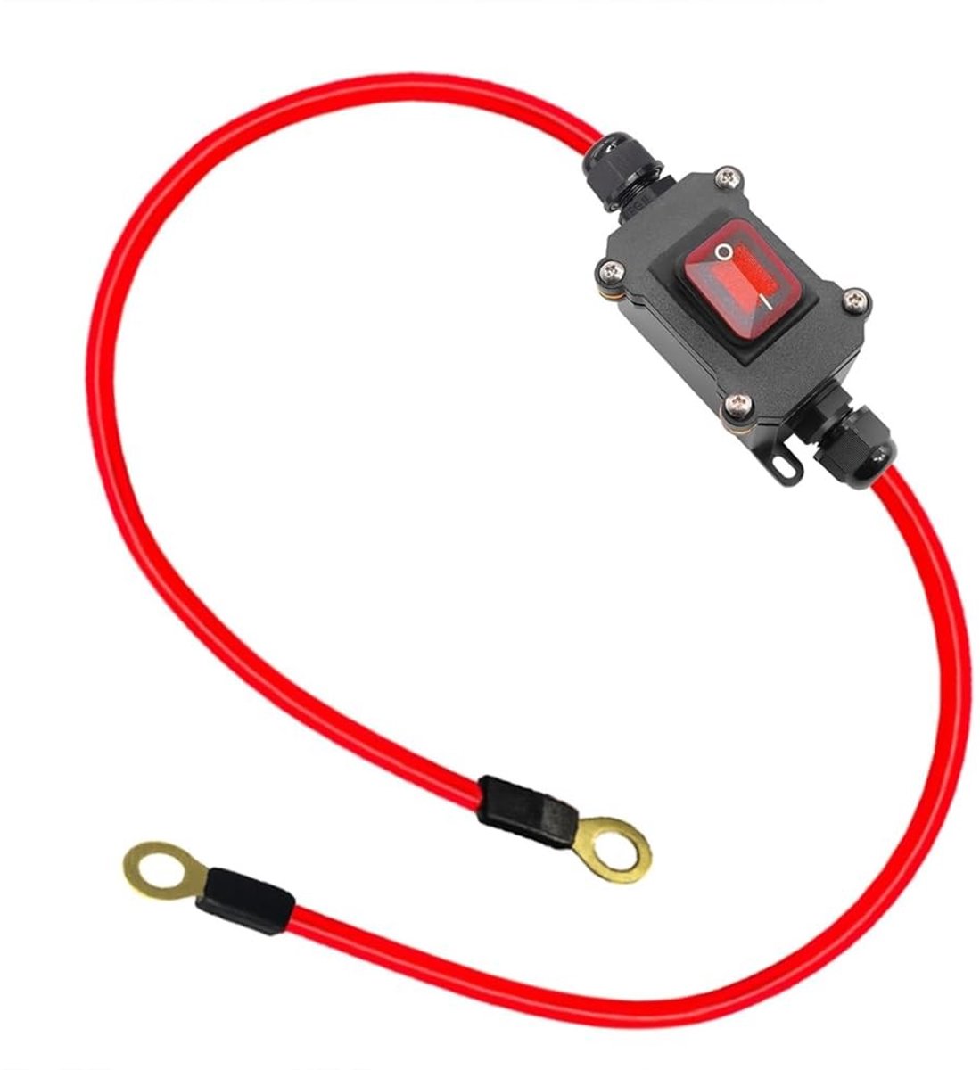 Inline Kabelschakelaar 12V-24V DPST, Dubbelzijdige Schakelaar, 25A IP67 met Snelle Aansluiting en Scheidingsfunctie voor Verlichting en Apparaten