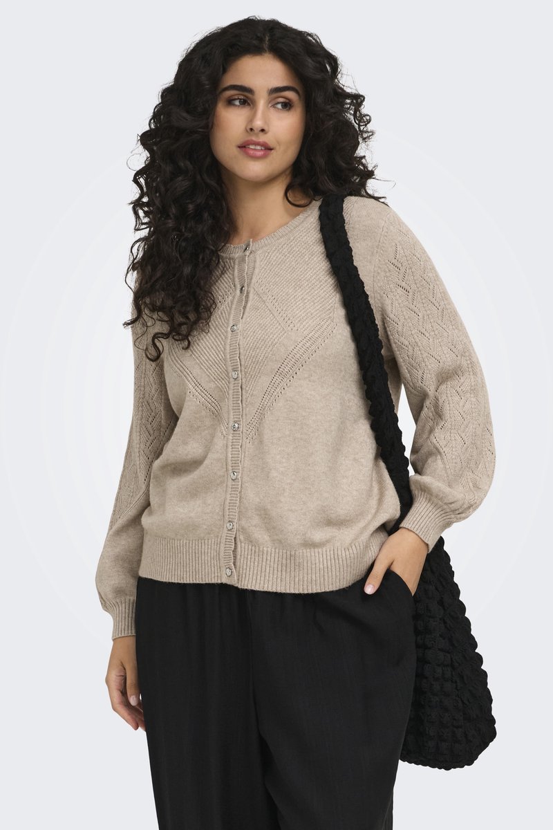ONLY CARMAKOMA - CARPRINCESS LS O-NECK CARDI NOOS - Meisjes - Cardigans