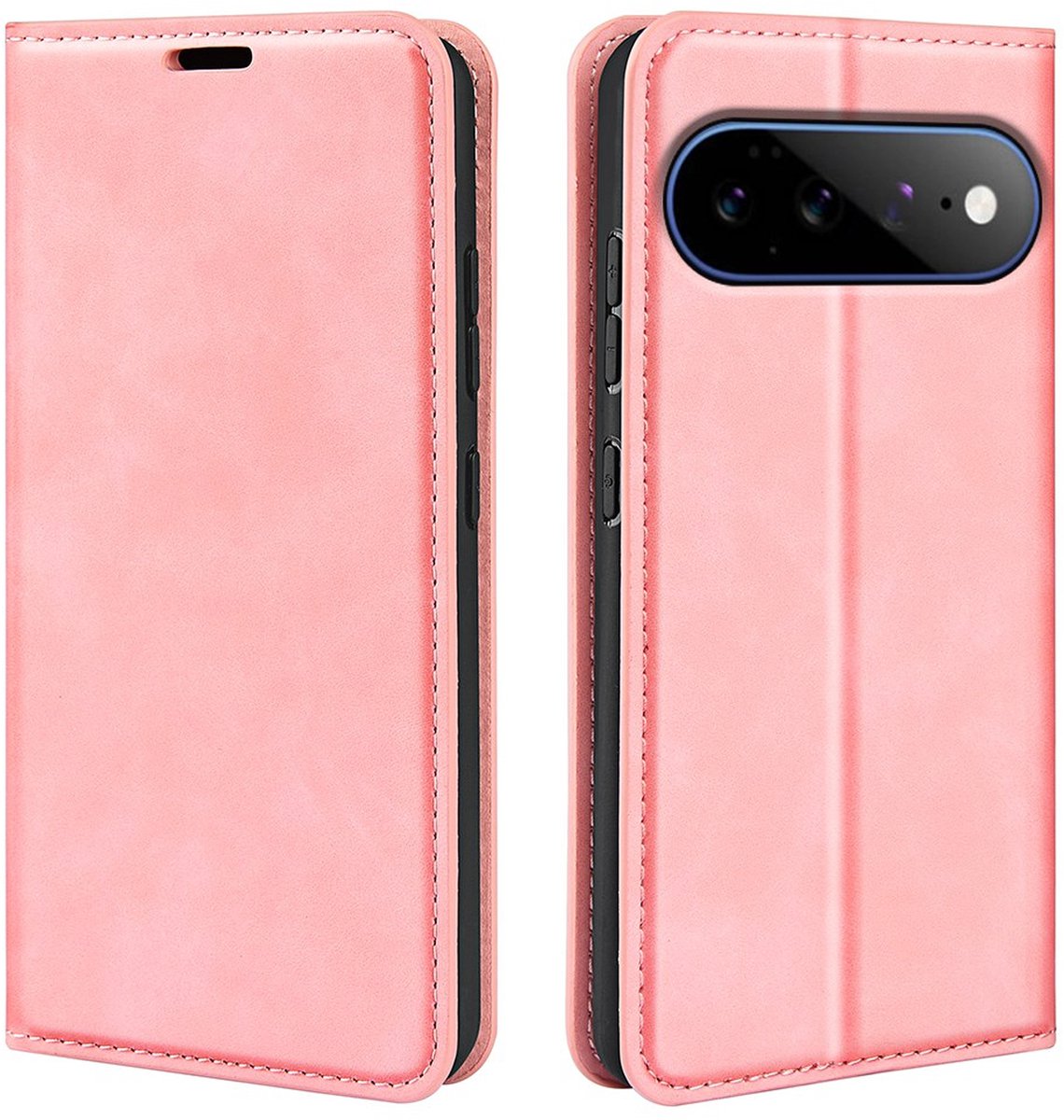 MobyDefend Hoesje - Geschikt voor Google Pixel 11 Pro XL - Luxe Wallet Bookcase (Magnetische Sluiting) - Roze