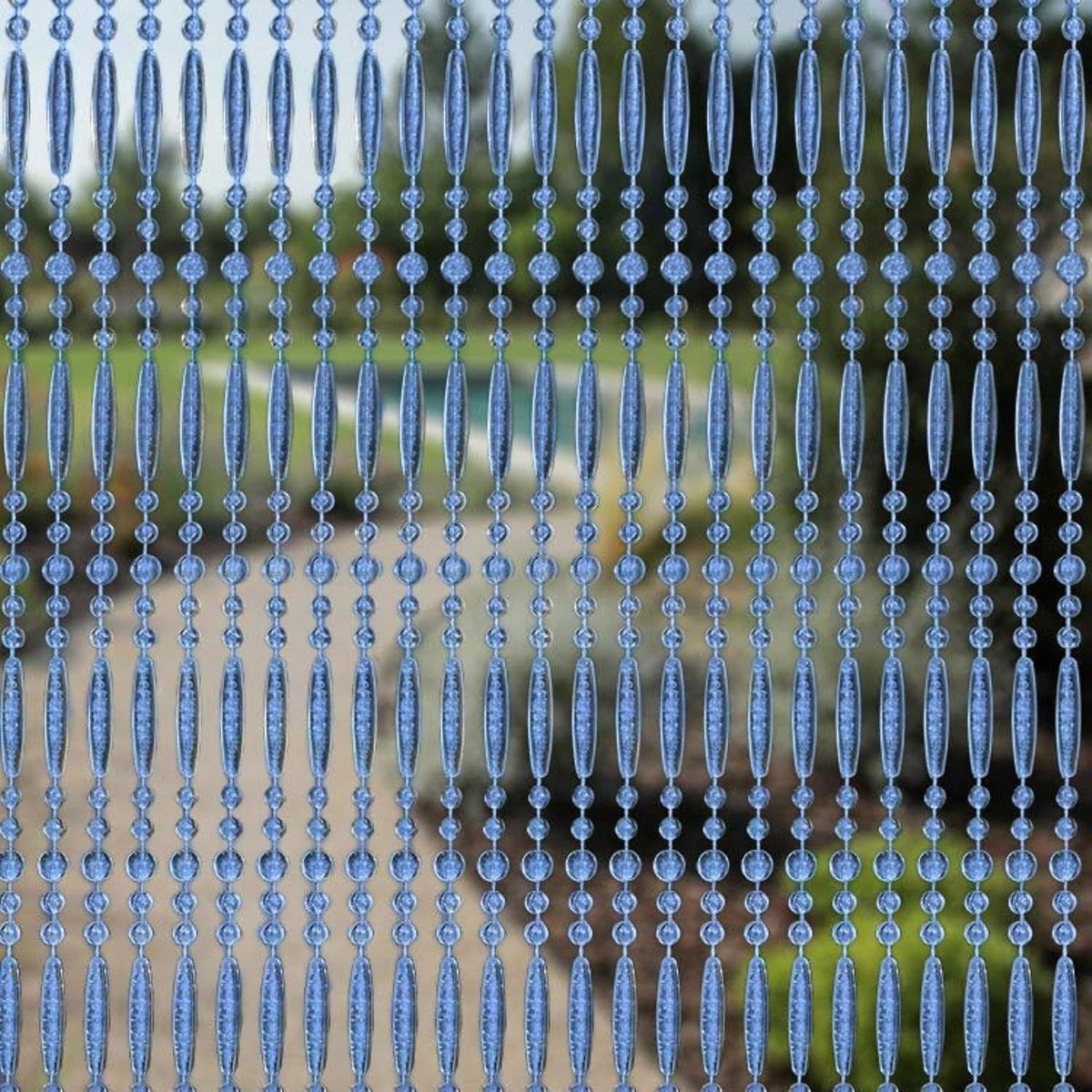 Bead Curtain 100 x 230 cm - Sapphire Blue - Insectbescherming - Geniet van een frisse bries - SnelShoppen