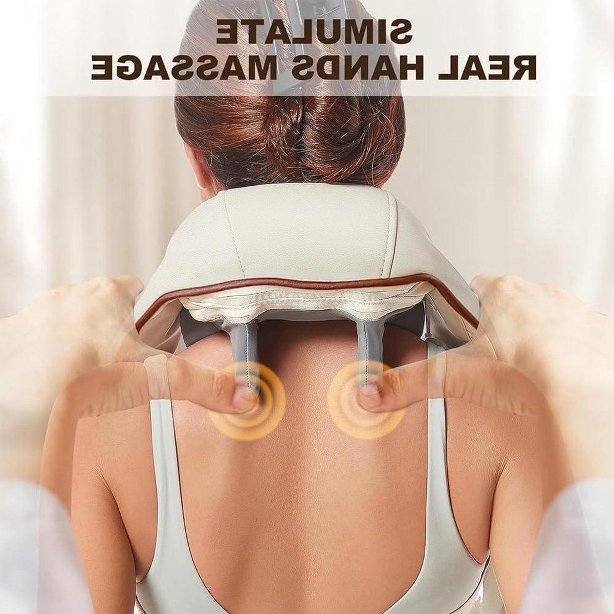 Nekmassageapparaat - Schouderkussen - Spierontspanning - 6D Kneedmassage - 245 cm - Zwart