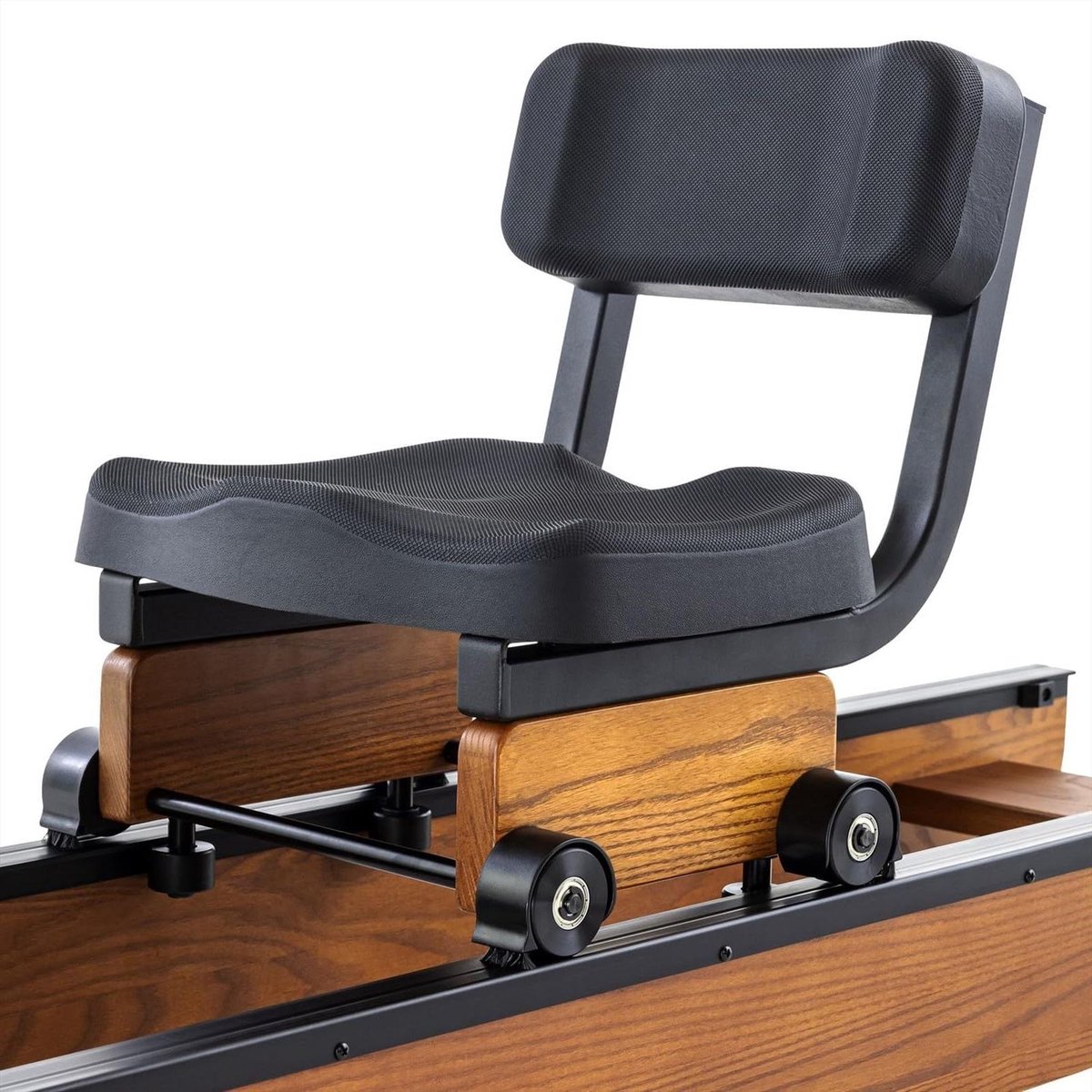 Roeitrainer Rugleuning - Houten Ondersteuning - Fitness Training - Breukbestendig Ontwerp - Eén Maat - Bruin