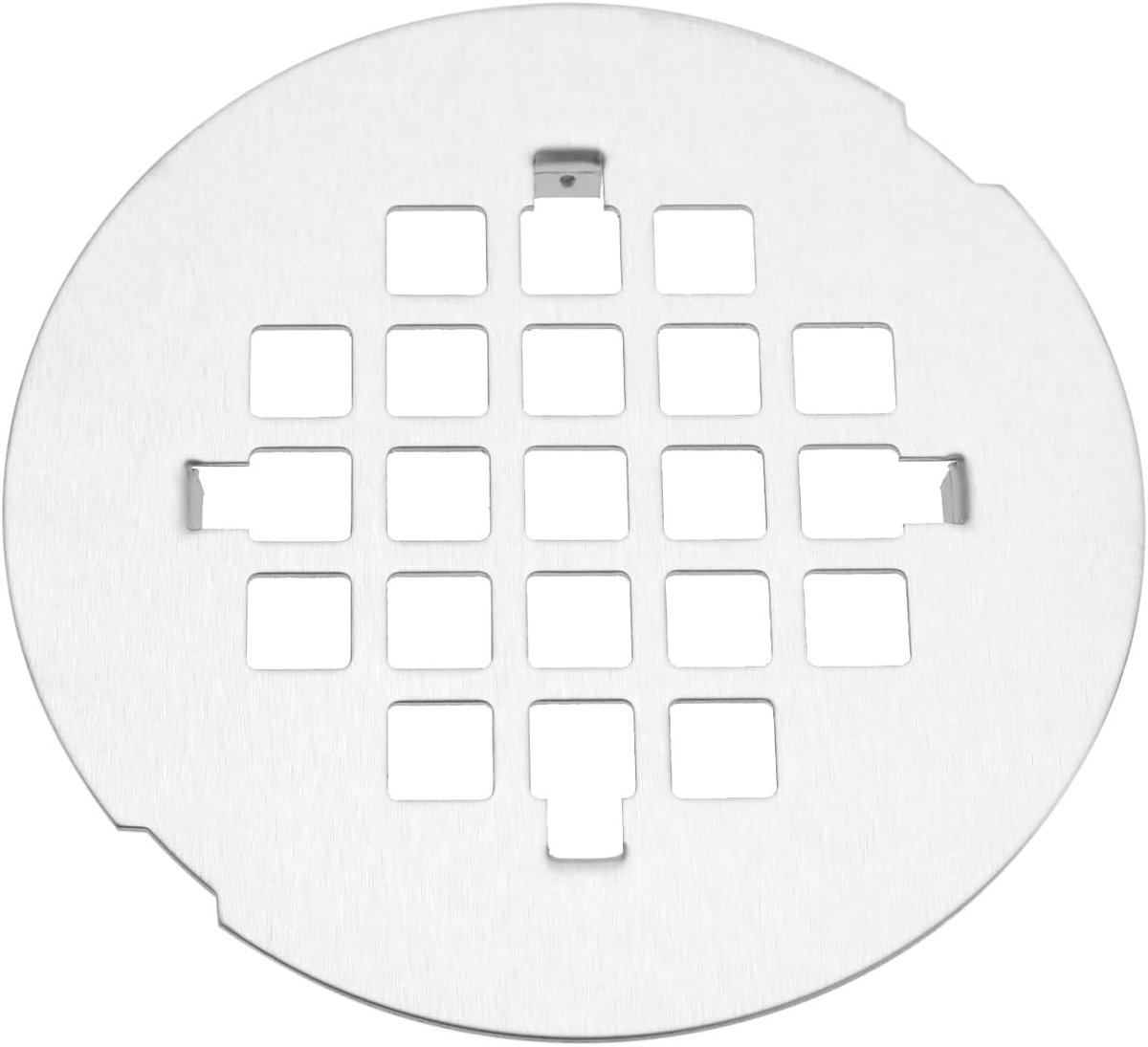 SnelShoppen - 1pc Clickable Doucheafvoer Deksel 10.7cm Ronde RVS Afvoerrooster voor Badkamer, Balkon, Garage (Vierkante Gat)