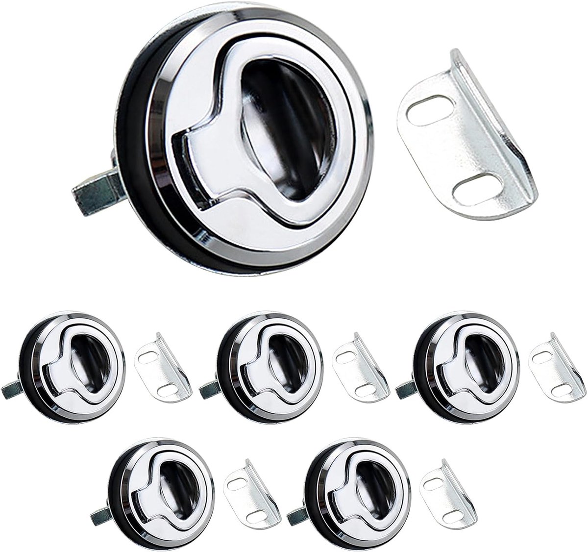 SnelShoppen - Pull Lock, Latch Flush Hatch Locker, Trek Lift Hatch Crash Lock Meubelbeslag, Duurzame Beugel voor RV, Camping, Boot, Caravan, Kast, Keu