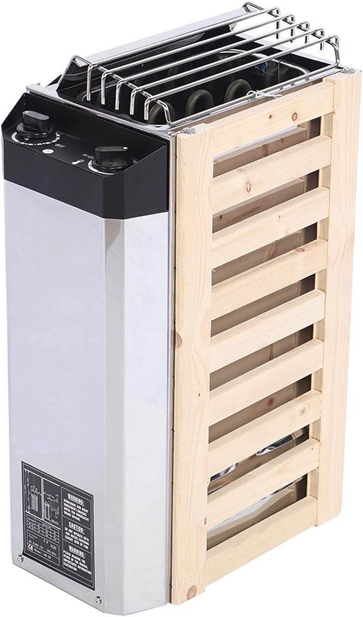 SnelShoppen - 3KW RVS Sauna Kachel, Hoge Efficiëntie, Eenvoudige Temperatuurregeling, Sauna Verwarmingsapparaat voor Sauna Kamer, Binnenzwembad, Fitne