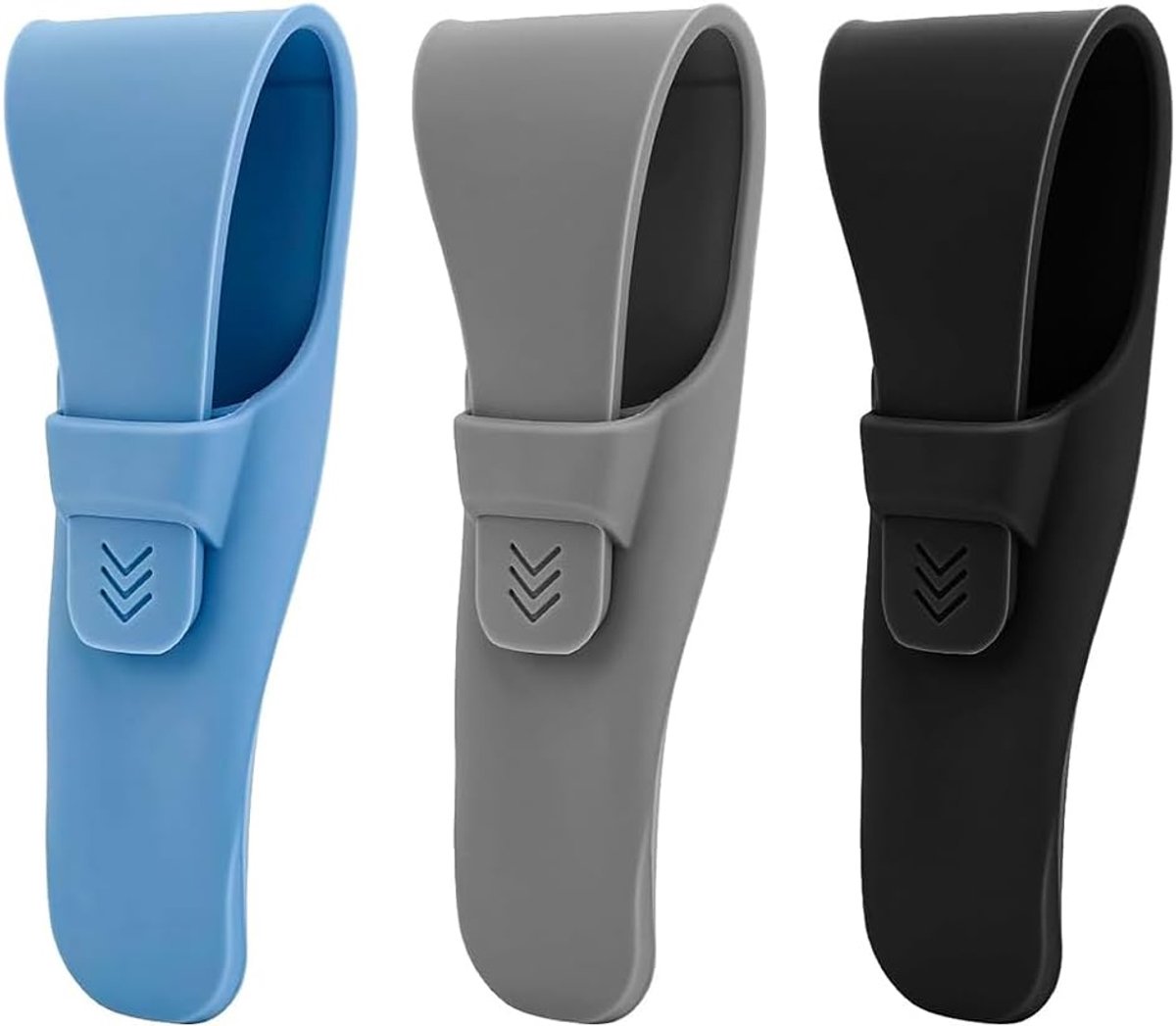SnelShoppen - 3-Pack Reiskoffer Silicone Opbergzakken voor Scheermesjes – Draagbaar en Waterdicht, 25cm Volledige Lengte, Veilige Opbergoplossing in B
