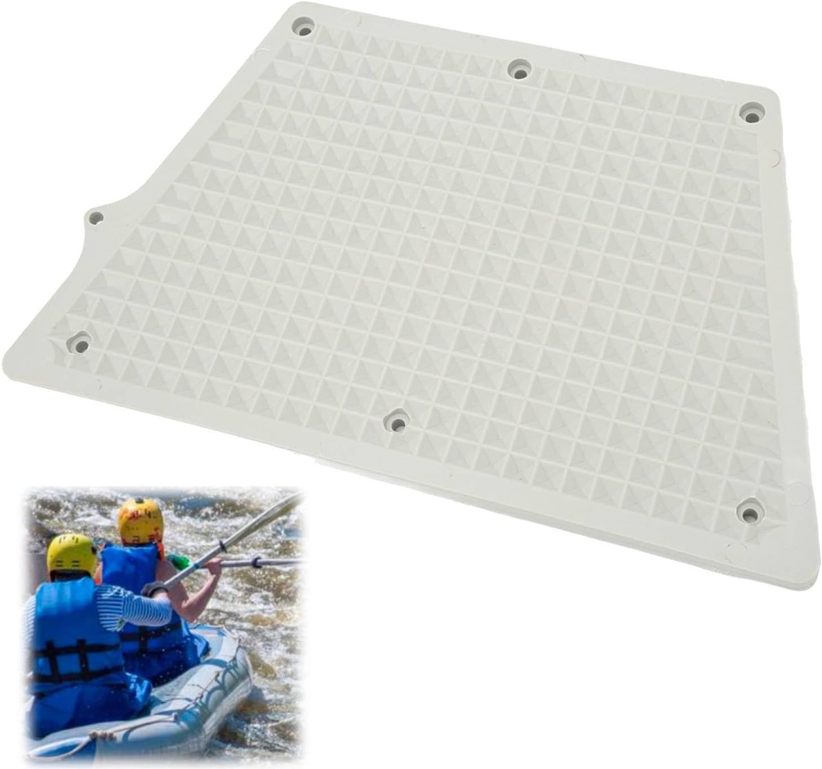 SnelShoppen - Tissting Buitenboordmotor Spiegelplaat, Robuuste PVC Montageplaat voor Bootspiegel met Trapeziumvormig Ontwerp, Lichtgewicht en Waterdic