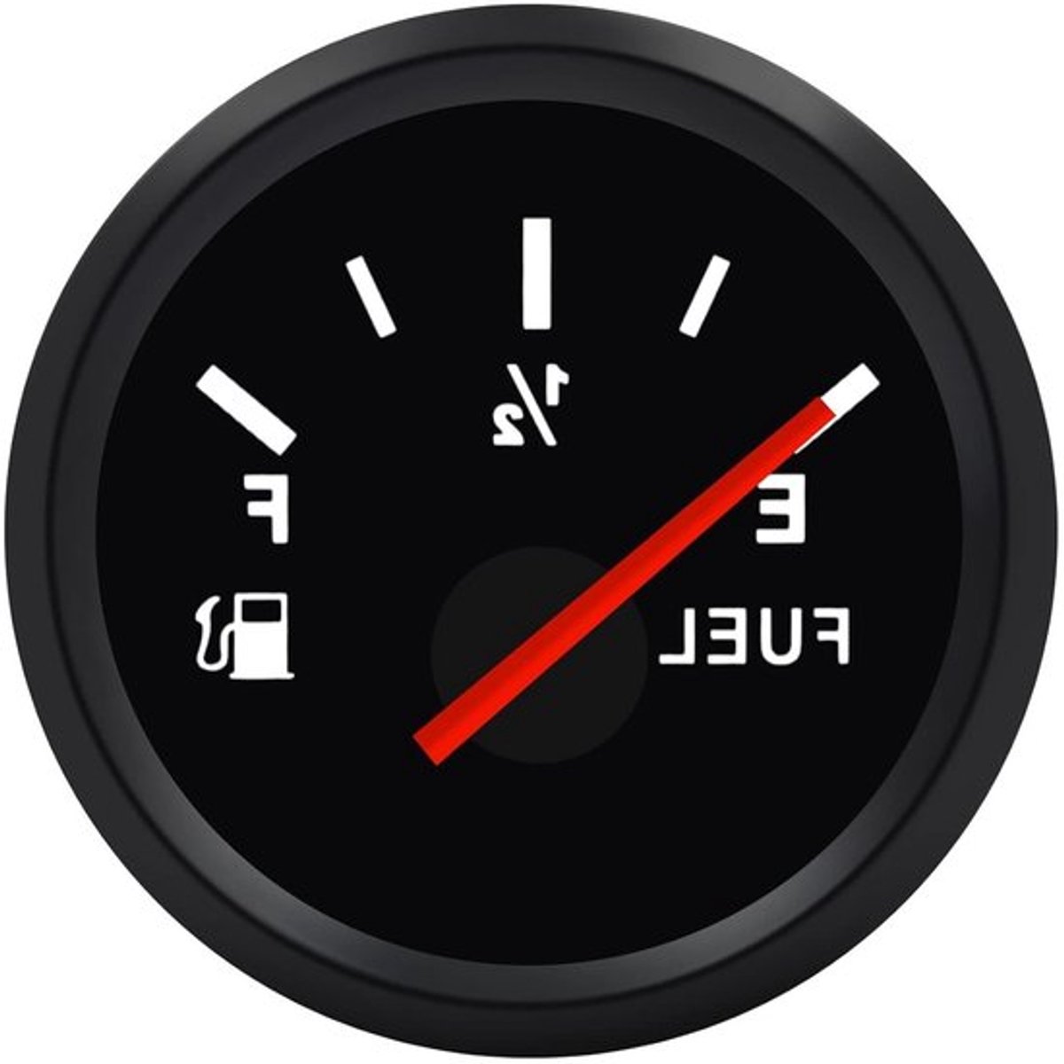 Digitale brandstofmeter met LED-weergave voor voertuigen - 52mm, 0-190 ohm, E-1/2-F bereik