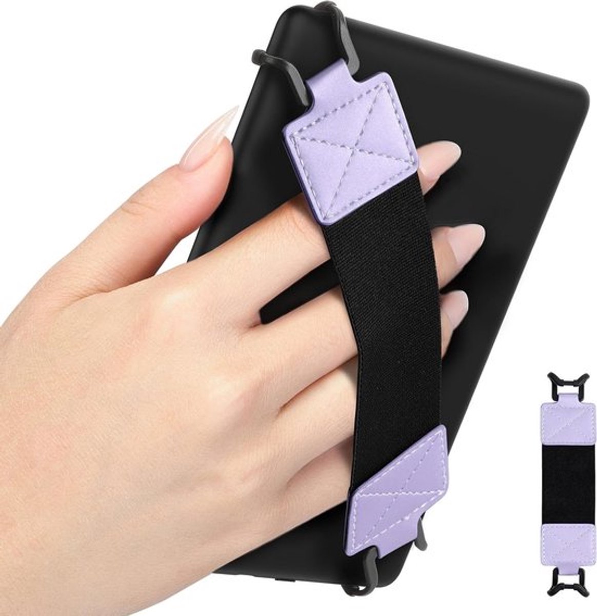 Veilige Handstrap voor 6-8 inch eReaders en Tablets - Elastische Grip, Lichtgewicht en Verstelbaar, Ideaal voor Kindle, Kobo en Lenovo