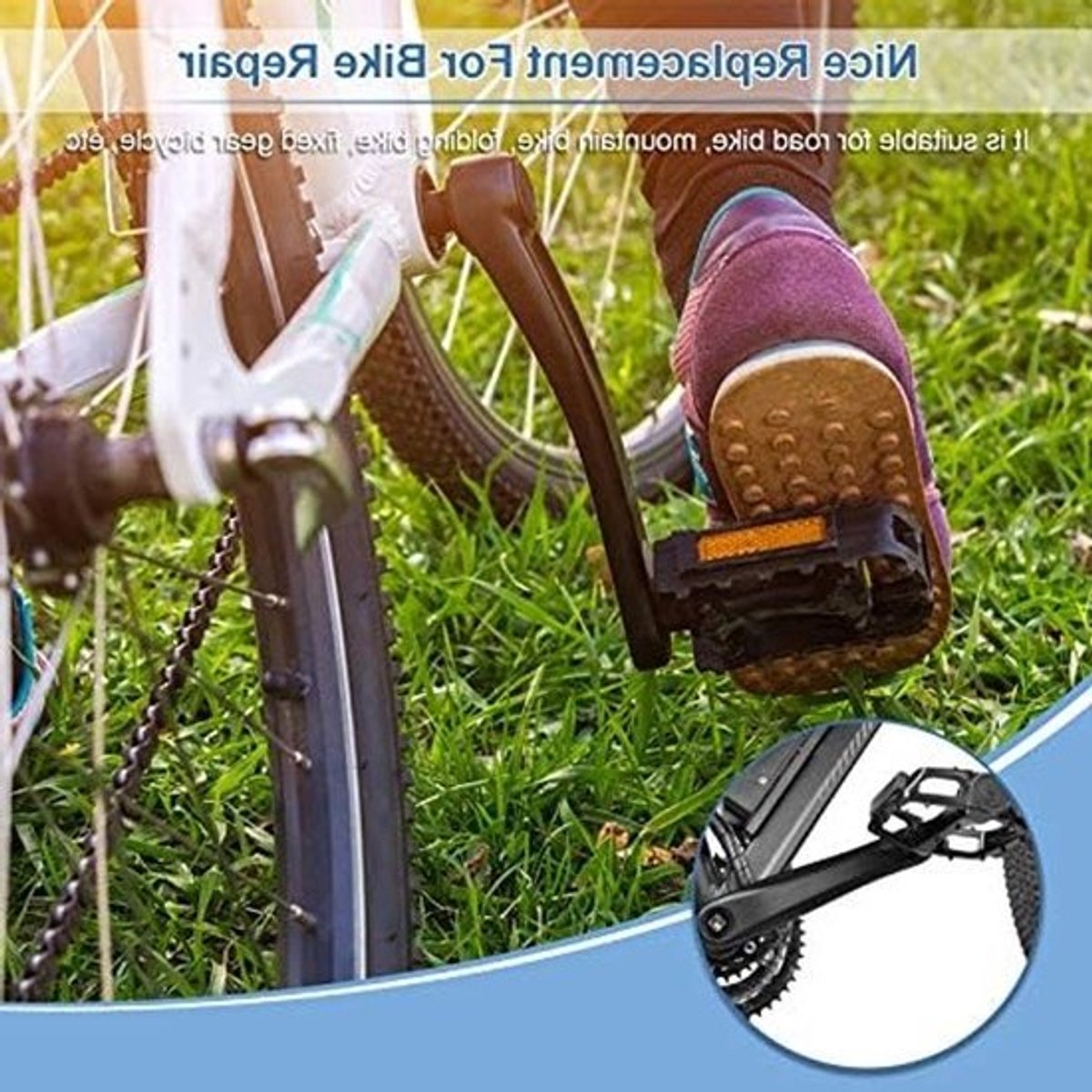 Verwisselbare Aluminium Crankarm 170mm - Links voor Racefiets, Mountainbike, Vouwfiets en Fixie Fiets