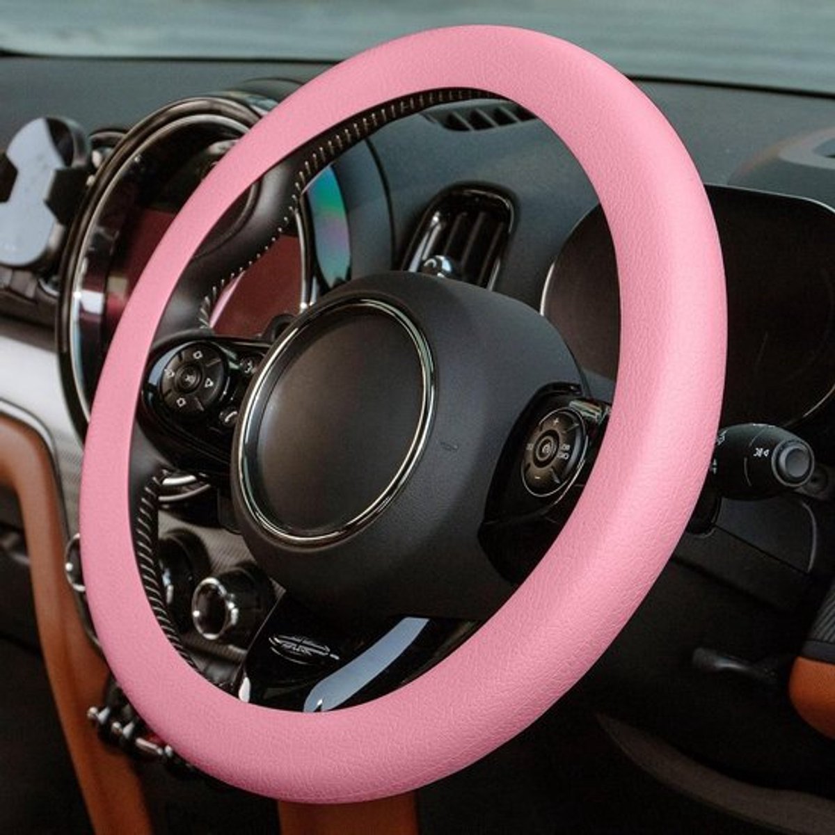 Zachte, ultra-dunne siliconen stuurhoes voor alle voertuigen, perfect voor ronde stuurwielen, auto’s, vrachtwagens en SUV’s