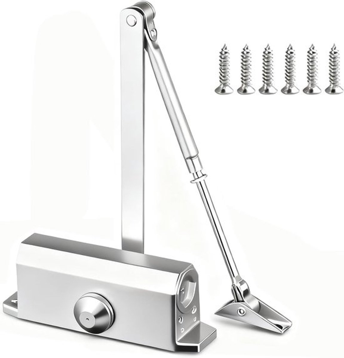 Verstelbare hydraulische deursluiting voor 45-60 kg deuren, met instelbare sluitingssnelheid en EN 1154-certificering
