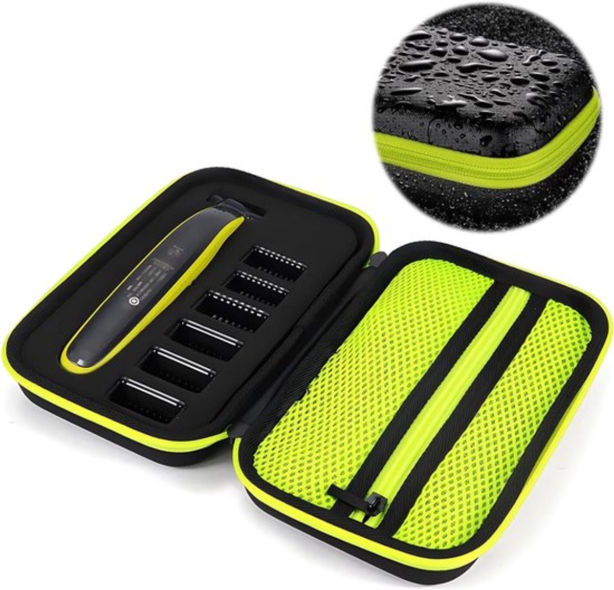 Beschermhoes voor elektrische scheerapparaten en accessoires, opbergdoos voor OneBlade modellen QP2520/30, QP2520/65, QP2530/30, QP2630/30