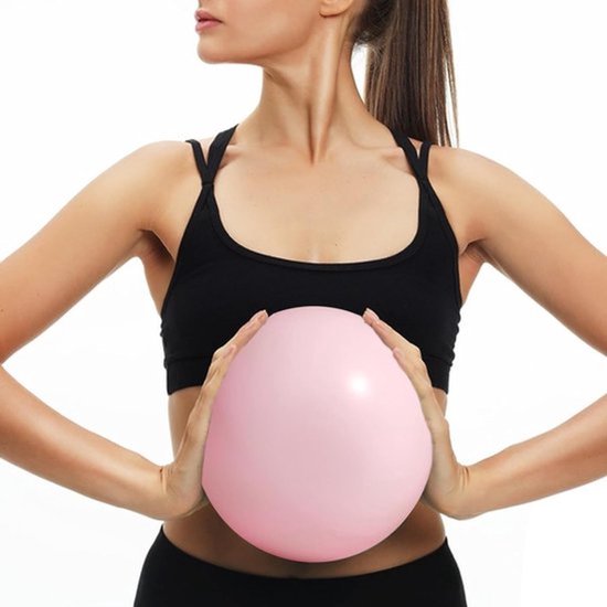 Set van 3 Pilatesballen 25 cm - Zachte, Antislip en Versterkte Gymnastiekballen in Roze, Paars en Groen met Pomp - Ideaal voor Pilates, Yoga en Thuisworkouts — afbeelding 5