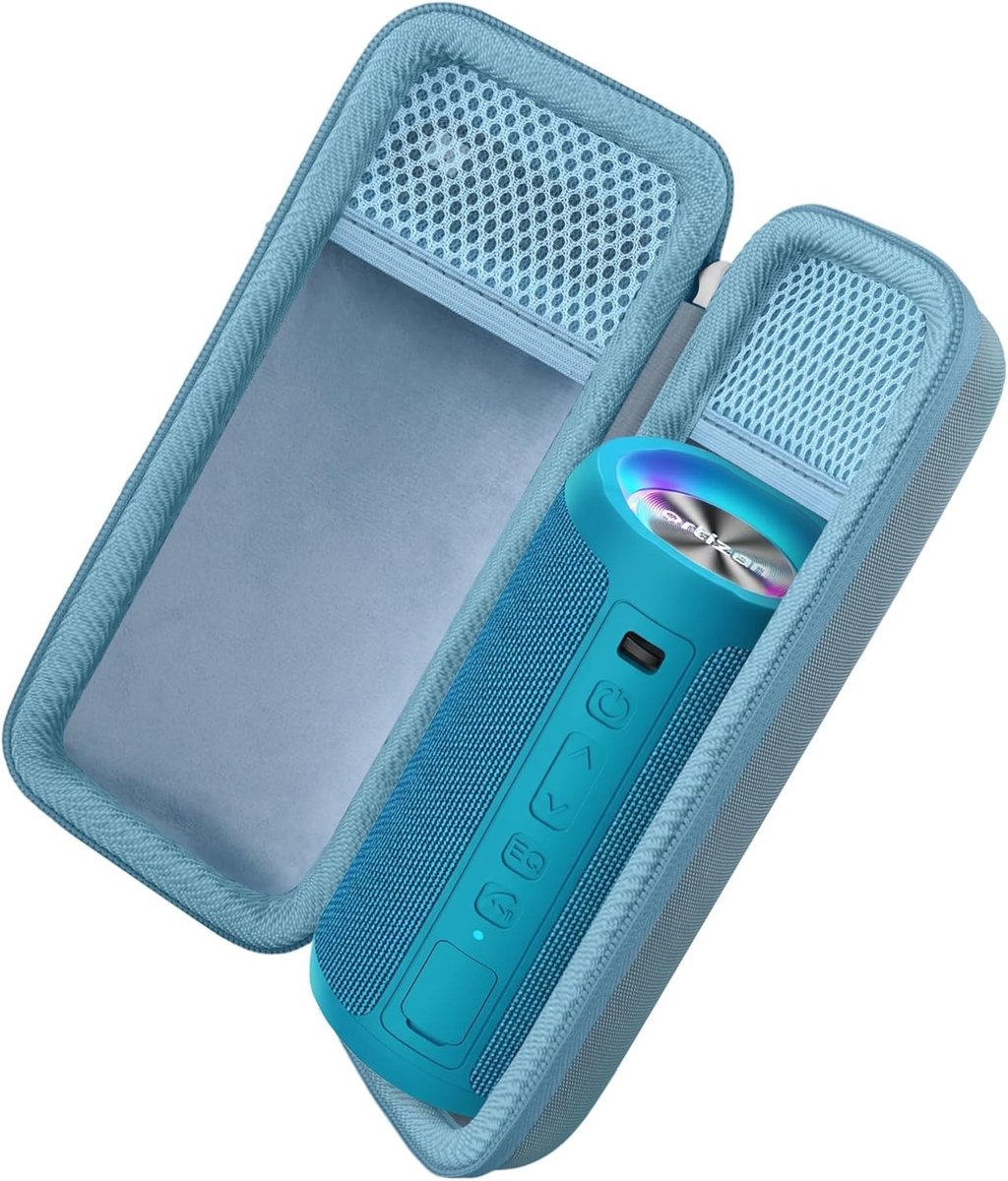 Draagbare Bluetooth Speaker Beschermcase - Waterdicht, Schokbestendig en Lichtgewicht - Geschikt voor Ortizan Speakers, Blauwe Rugcover