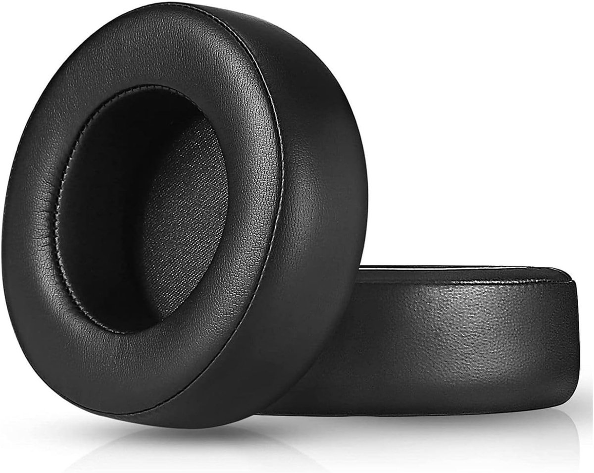 Vervangende Oorkussens voor Gaming Headset, Zachte Geheugenfoam en Eiwitleer Oorkappen, Reparatieonderdeel (Zwart)