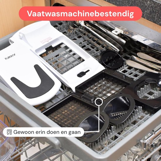 Groente Chopper - Snijmachine Keuken - Maaltijd Voorbereiden - Roestbestendige Messen - 1.2 Liter Capaciteit - Wit van Groente — afbeelding 4