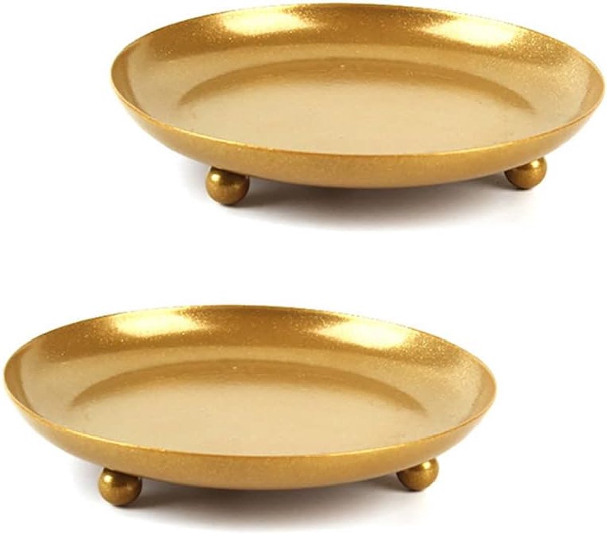 SnelShoppen - 2 Stuks Theelicht Houder 4,4 Inch Voet Kandelaar voor Wax Kaarsen en Wierook Kegels, Goud, Voor Bruiloften, Feesten en Thuisdecoratie