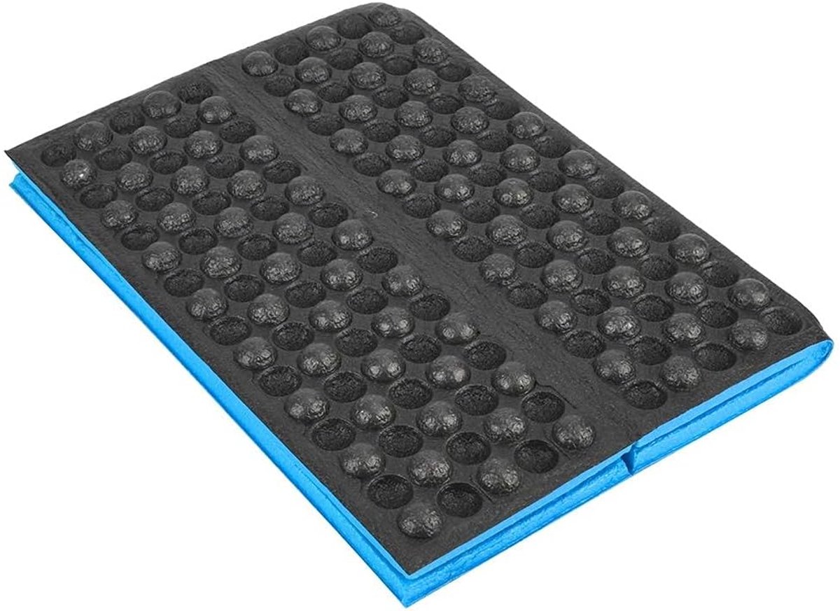 SnelShoppen - Camping Mat XPE Vouwbare Stoel Kussen Vochtbestendig Mini Schuim Zitkussen voor Picknick Klimmen Kamperen Reizen (Blauw/Zwart)