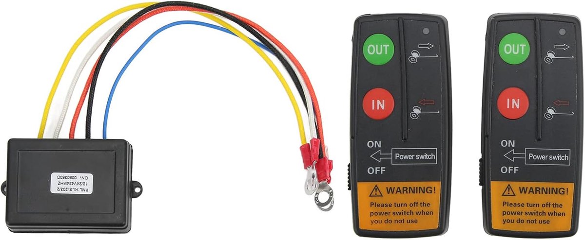 SnelShoppen - Draadloze Lierafstandsbediening Kit, Handheld 12V 24V Met Indicatie Lamp, 75ft Bereik Universele Liercontroller, Draagbaar Voor Auto en