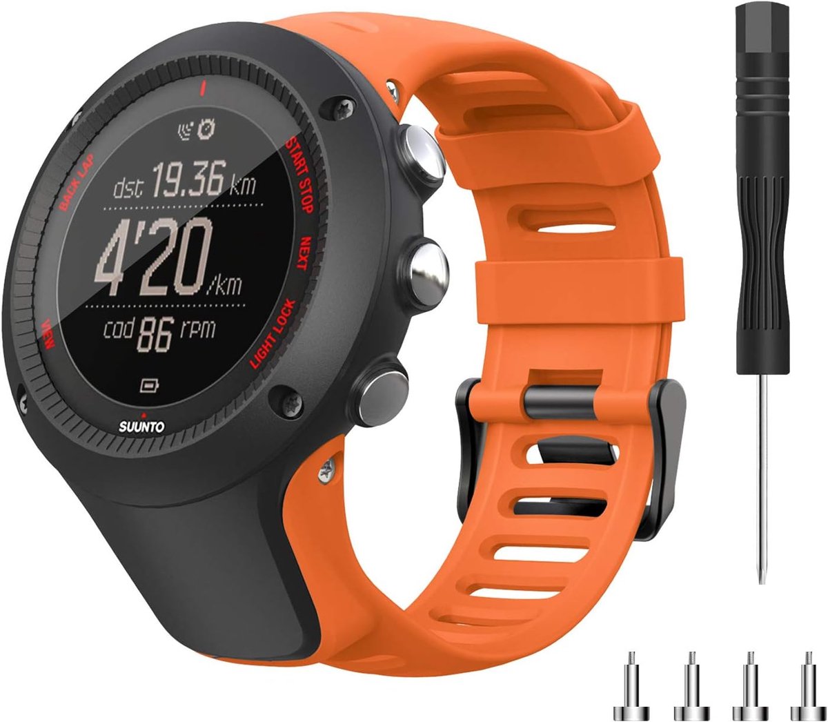 SnelShoppen - Strap Geschikt voor Suunto Ambit 3/1/2/2S/2R/3 Sport/3 Run/3 Peak Vervangband Soft TPU Horlogeband Comfortabel en Duurzaam