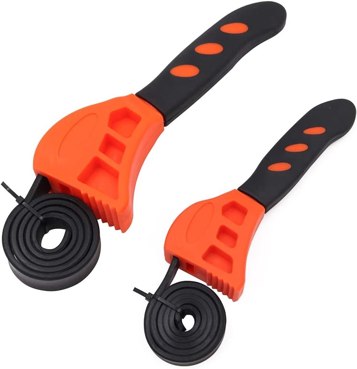 SnelShoppen - Set van 2 Elastische Sleutelsets, Verstelbare Bandjes, Comfortabele Handgreep, Nylon TPR Grip voor Buizen, Oliefilters, Douchekoppen