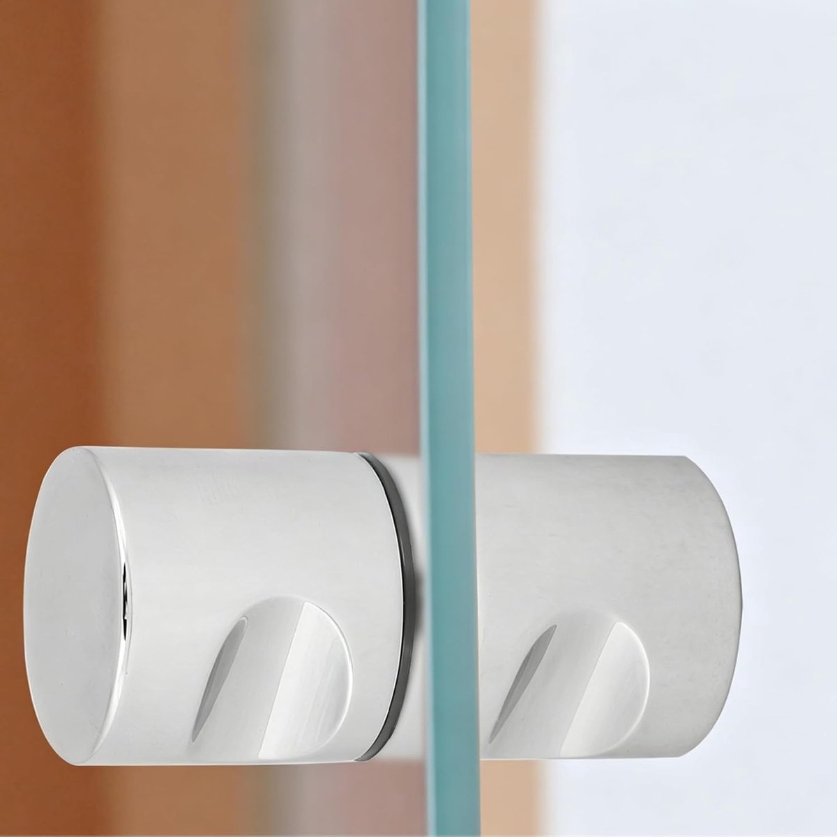SnelShoppen - Douchendeurknop Chroom Geplateerd Aluminium Handgreep voor Glasdeur en Kast Deur - Eenvoudige Installatie - Geschikt voor 4-16mm Dikte