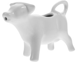 Keramische melkkan met handvat in hondvorm, ideaal voor melk, siroop en sauzen, 40 ml