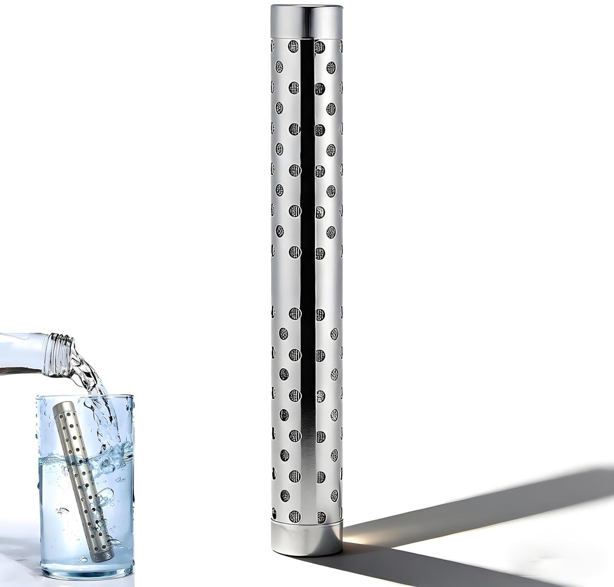 SnelShoppen - Waterstof Water Stick, RVS PH Waterfilter Sticks, Klein Draagbaar Mineraal Purifier Alkalizer Ionizer, Verhoogt PH Waarden en Verlaagt O
