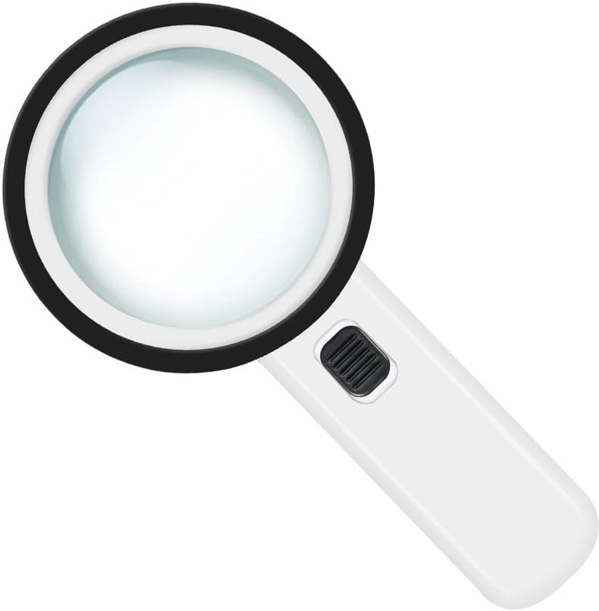 SnelShoppen - 30x Handheld Vergrootglas met Licht - 18 LED's - 3 Verlichtingsmodi - Ideaal voor Senioren, Lezen, Munten, Postzegels, Kaarten