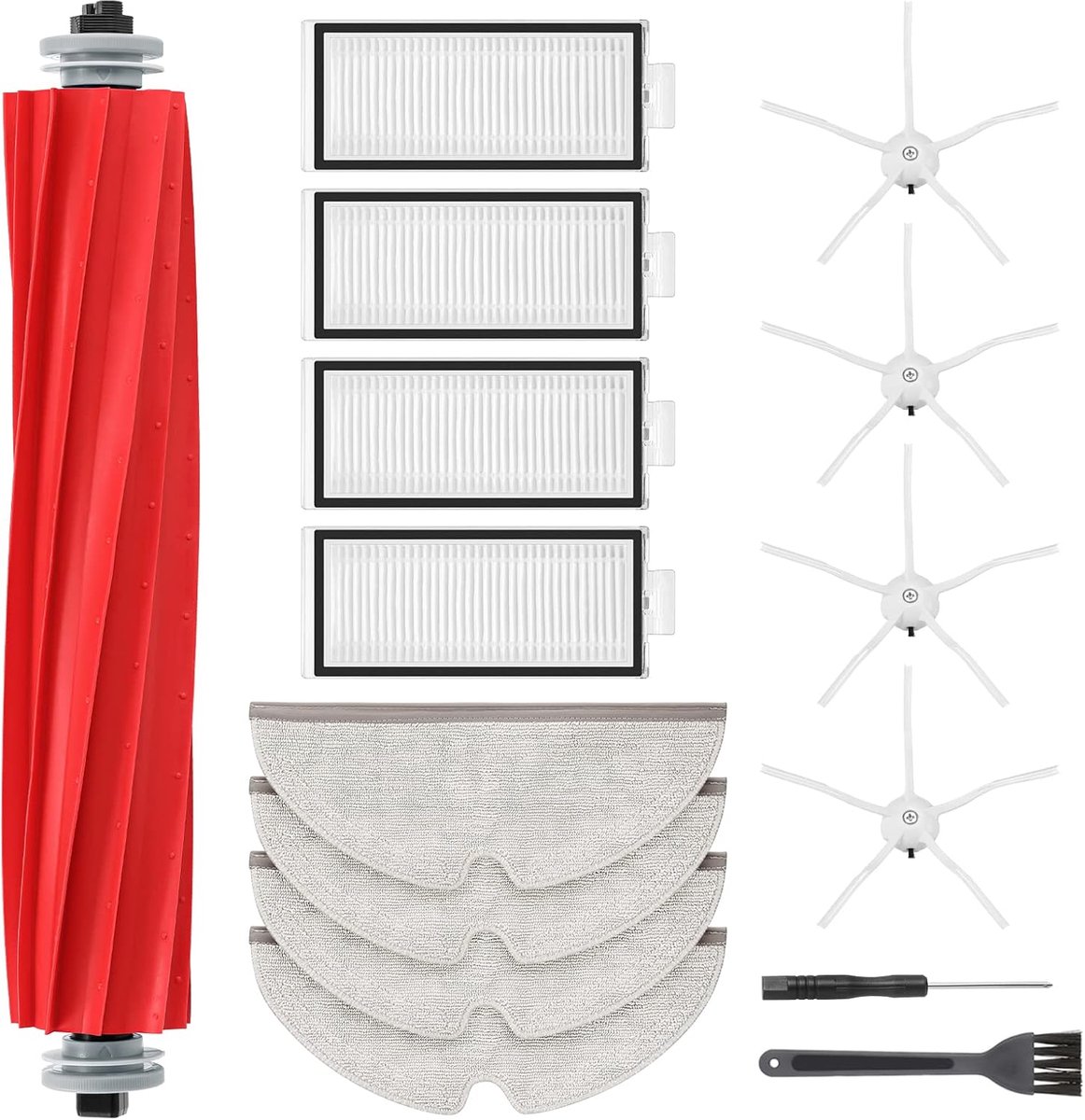 Q7 MAX Replacement Accessories Compatible with Roborock Q7/Q7+/Q7 MAX/Q7 MAX + Vacuum Cleaner, 1 Main Brush, 4 - ShopVlot