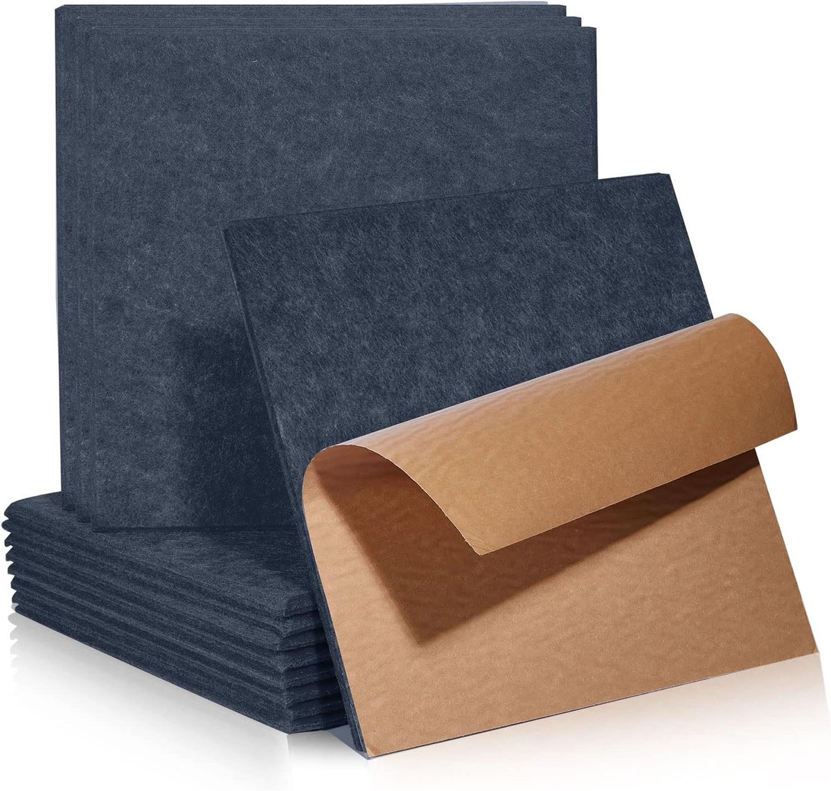 SnelShoppen - 12 Stuks Geluidsabsorberende Geluidsisolatiepanelen 30 x 30 x 1 cm Donkergrijs - Akoestische Plaat voor Wanden, Plafonds, Hout en Deuren