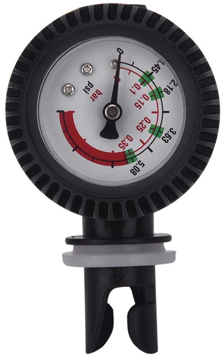 SnelShoppen - Digitalen Rubber Boot Drukmeter voor Kayak en Opblaasbare Boten tot 0,35 Bar en 5,08 PSI - Multifunctionele Luchtdruk Tester met Ventiel