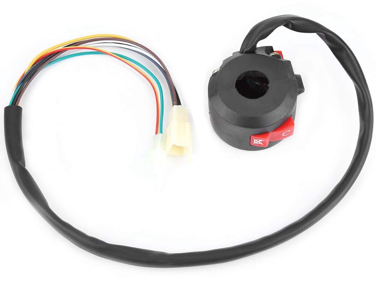 SnelShoppen - Motorfiets Schakelaar 22mm Linkse Handgreep Start Stop Schakelaar ON-OFF Lichtschakelaar Geschikt voor 50cc-110cc ATV Quad