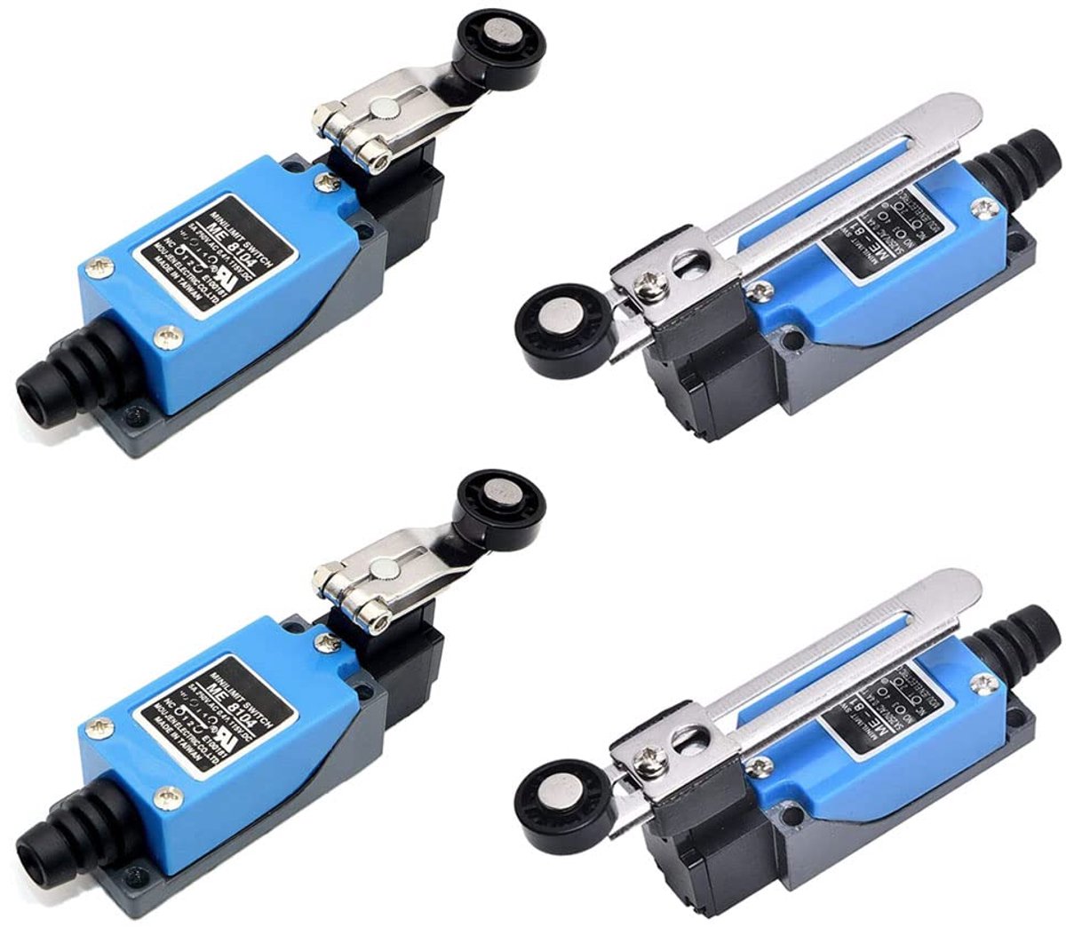 Adjustable Limit Switch, 4 Pcs Adjustable Momentary Switch, Waterproof Limit Switch, Metal Limit Switch, Roller Lever - ShopVlot
