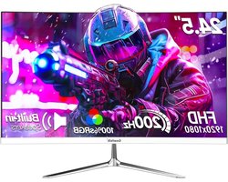 Gaming Monitor - PC Scherm - Intensief Gamen - 200Hz Verversingssnelheid - 24.5 Inch - Wit