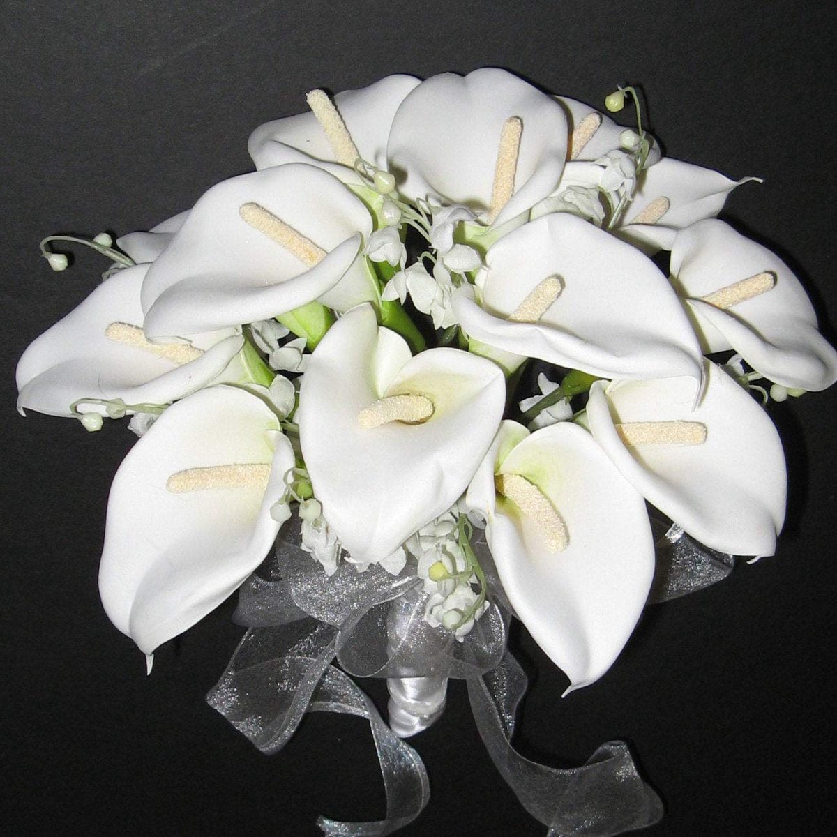SnelShoppen - 20 Stuks Calla Lelies Bruid Boeket Kunstbloemen Latex Bloemkop Real Touch Wit voor Bruiloft Decoratie, Thuis en Feest