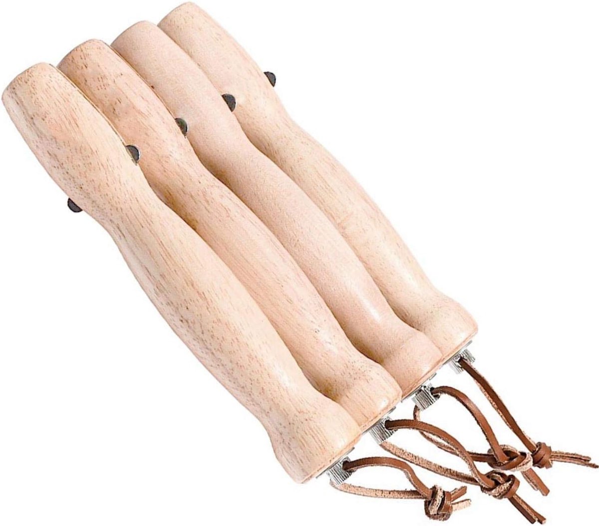 Grillvorken - Hout - Uittrekbaar - Roestvrij Staal met Houten Handvat - Voor Grillen en Kampvuur