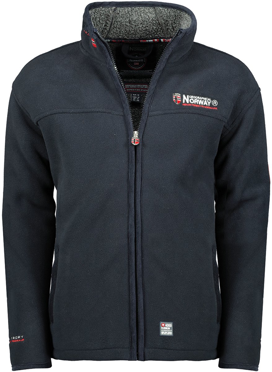 Fleece Vest Teddy Gevoerd Heren Blauw Geographical Norway - 7XL