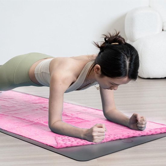 Zweetabsorberende en Antislip Yoga Handdoek, Sneldrogend en Ademend voor Bikram, Pilates en Gym Workout met Draagtas — afbeelding 5