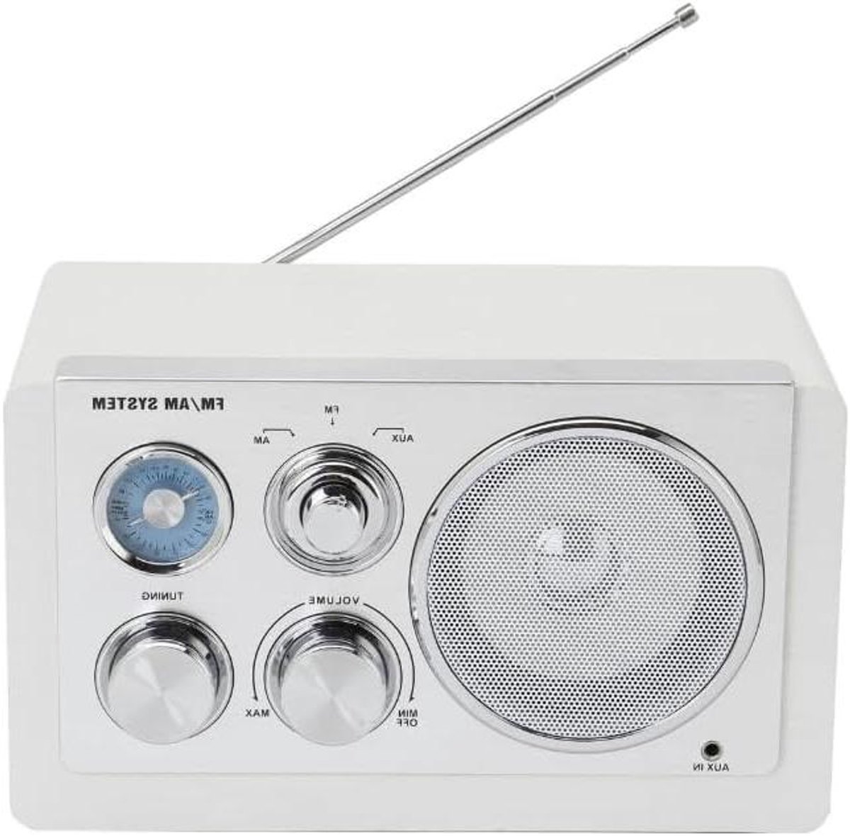 Draagbare Radio - Radio Ontvanger - Muziek Luisteren - AM FM Ontvangst - Compact Formaat - Wit