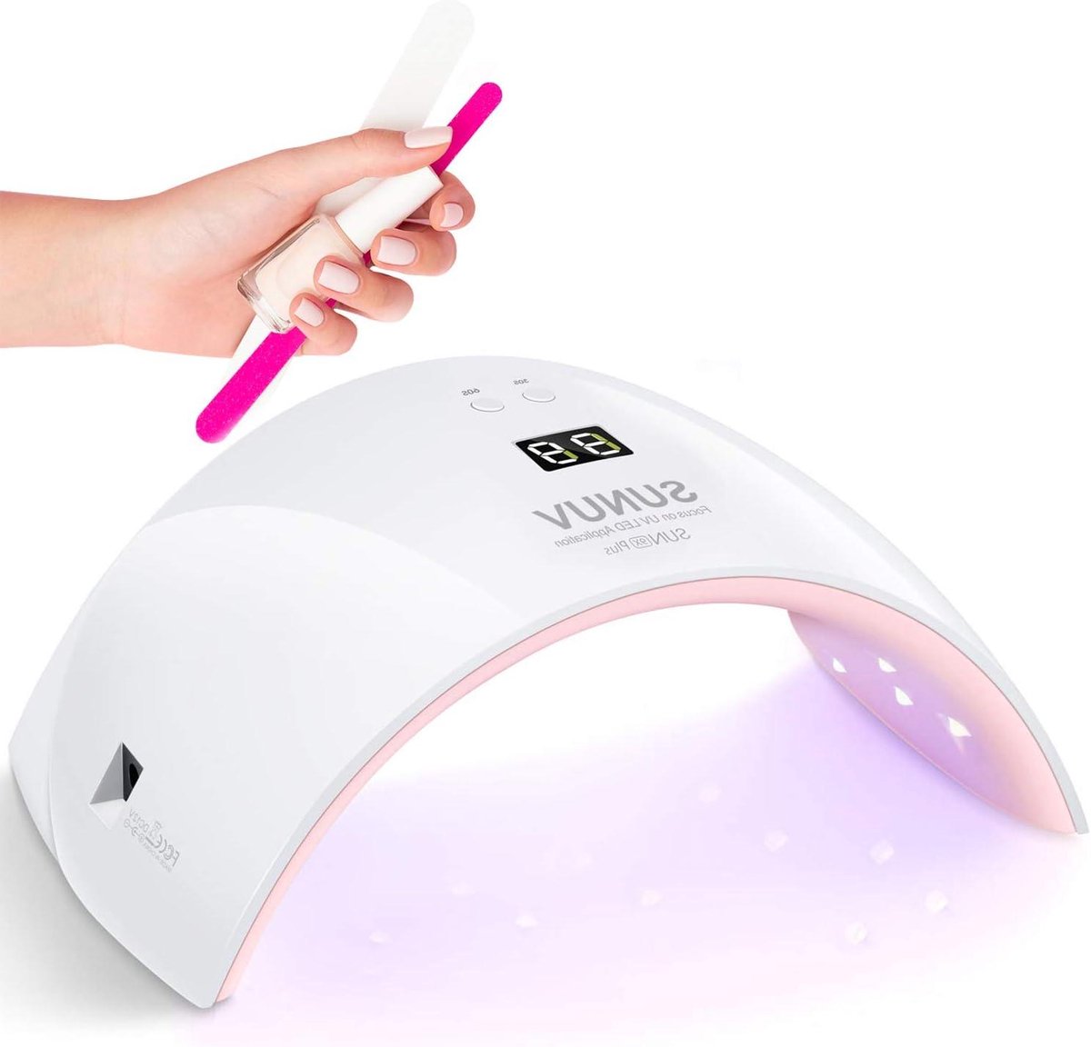 Nageldroger LED UV - Nagellamp Gel - Manicure Pedicure - Dubbele Lichtbron - 15.6 Watt - Wit