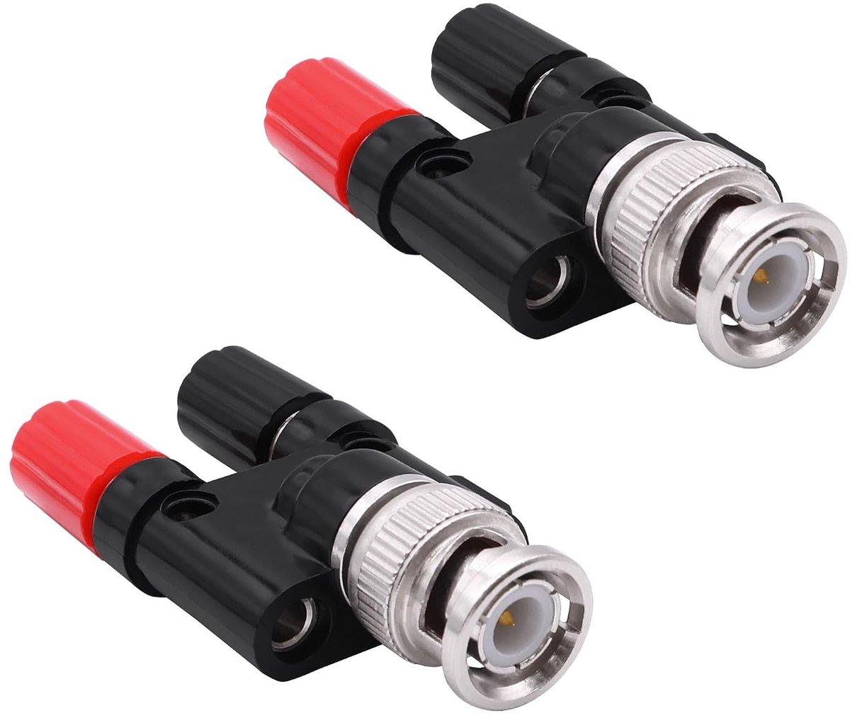 BNC to Banana Plug Adapter BNC Male to 2 x 4mm Banana Double Female Jack Socket Connector Coaxial Binding Post - ShopVlot